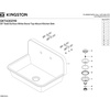 image:imageGourmetier GKTA302119 Arcticstone 30 in Solid Surface Farmhouse Kitchen Sink with Backsplash Matte White