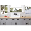 image:imageGourmetier GKTA302119 Arcticstone 30 in Solid Surface Farmhouse Kitchen Sink with Backsplash Matte White