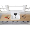 image:imageGourmetier GKTA302119 Arcticstone 30 in Solid Surface Farmhouse Kitchen Sink with Backsplash Matte White