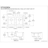 image:imageGourmetier GT33229D4 Petra Galley 33Inch Cast Iron Double Bowl DropIn Kitchen Sink 4Hole White