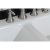 image:imageGourmetier GT33229D4 Petra Galley 33Inch Cast Iron Double Bowl DropIn Kitchen Sink 4Hole White
