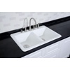 image:imageGourmetier GT33229D5 Petra Galley 33Inch Cast Iron Double Bowl DropIn Kitchen Sink 5Hole White