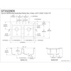 image:imageGourmetier GT33229D5 Petra Galley 33Inch Cast Iron Double Bowl DropIn Kitchen Sink 5Hole White