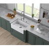 image:imageGourmetier KGPF311910EBC 30 Fireclay Farmhouse Kitchen Sink Matte WhiteGlossy White