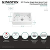 image:imageGourmetier KGPF311910EBC 30 Fireclay Farmhouse Kitchen Sink Matte WhiteGlossy White