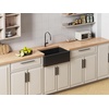 image:imageGourmetier KGPF311910EBC 30 Fireclay Farmhouse Kitchen Sink Matte WhiteMatte Black