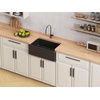 image:imageGourmetier KGPF311910EBC 30 Fireclay Farmhouse Kitchen Sink Matte WhiteMatte Black