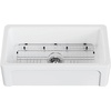 image:imageGourmetier KGPF331810KBC 33 Fireclay Farmhouse Kitchen Sink Matte BlackGlossy White