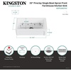 image:imageGourmetier KGPF331810KBC 33 Fireclay Farmhouse Kitchen Sink Matte BlackGlossy White