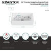 image:imageGourmetier KGPF331810KBC 33 Fireclay Farmhouse Kitchen Sink Matte BlackGlossy White