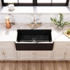 image:imageGourmetier KGPF331810KBC 33 Fireclay Farmhouse Kitchen Sink Matte BlackMatte Black