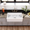 image:imageGourmetier KGPF331810KBC 33 Fireclay Farmhouse Kitchen Sink Matte BlackMatte White