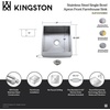 image:imageKingston Brass Denver KUF212110BN8 Stainless Steel Farmhouse Single Bowl Sink with Strainer Stainless SteelBrushed NickelStainless SteelBrushed Nickel