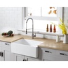 image:imageKingston Brass GKFA301810BC Arctic Stone Solid Surface White Apron Front Farmhouse Single Bowl Kitchen Sink 30 L X 18 W X 9916 D Matte WhiteMatte White