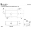image:imageKingston Brass GKFA301810BC Arctic Stone Solid Surface White Apron Front Farmhouse Single Bowl Kitchen Sink 30 L X 18 W X 9916 D Matte WhiteMatte White