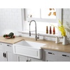image:imageKingston Brass GKFA301810BC Arctic Stone Solid Surface White Apron Front Farmhouse Single Bowl Kitchen Sink 30 L X 18 W X 9916 D Matte WhiteMatte White