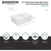 image:imageKingston Brass GKFA301810BC Arctic Stone Solid Surface White Apron Front Farmhouse Single Bowl Kitchen Sink 30 L X 18 W X 9916 D Matte WhiteMatte White