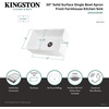 image:imageKingston Brass GKFA301810BC Arctic Stone Solid Surface White Apron Front Farmhouse Single Bowl Kitchen Sink 30 L X 18 W X 9916 D Matte WhiteMatte White