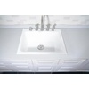 image:imageKingston Brass GT252295 Towne 25 Cast Iron SelfRimming Single Bowl DropIn Kitchen Sink 5Hole White