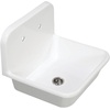 image:imageKingston Brass Gourmetier GKTA242119 Arcticstone 24 in Solid Surface Farmhouse Kitchen Sink with Backsplash Matte WhiteMatte White