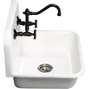 image:imageKingston Brass Gourmetier GKTA242119 Arcticstone 24 in Solid Surface Farmhouse Kitchen Sink with Backsplash Matte WhiteMatte White