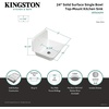 image:imageKingston Brass Gourmetier GKTA242119 Arcticstone 24 in Solid Surface Farmhouse Kitchen Sink with Backsplash Matte WhiteMatte White