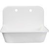 image:imageKingston Brass Gourmetier GKTA242119 Arcticstone 24 in Solid Surface Farmhouse Kitchen Sink with Backsplash Matte WhiteMatte White