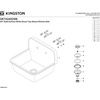 image:imageKingston Brass Gourmetier GKTA242119 Arcticstone 24 in Solid Surface Farmhouse Kitchen Sink with Backsplash Matte WhiteMatte White