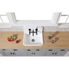 image:imageKingston Brass Gourmetier GKTA242119 Arcticstone 24 in Solid Surface Farmhouse Kitchen Sink with Backsplash Matte WhiteMatte White