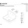 image:imageKingston Brass Gourmetier GKTA242119 Arcticstone 24 in Solid Surface Farmhouse Kitchen Sink with Backsplash Matte WhiteMatte White