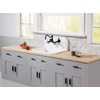 image:imageKingston Brass Gourmetier GKTA242119 Arcticstone 24 in Solid Surface Farmhouse Kitchen Sink with Backsplash Matte WhiteMatte White