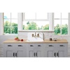 image:imageKingston Brass Gourmetier GKTA242119 Arcticstone 24 in Solid Surface Farmhouse Kitchen Sink with Backsplash Matte WhiteMatte White