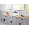 image:imageKingston Brass Gourmetier GKTA242119 Arcticstone 24 in Solid Surface Farmhouse Kitchen Sink with Backsplash Matte WhiteMatte White