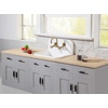 image:imageKingston Brass Gourmetier GKTA242119 Arcticstone 24 in Solid Surface Farmhouse Kitchen Sink with Backsplash Matte WhiteMatte White