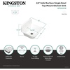 image:imageKingston Brass Gourmetier GKTA242119 Arcticstone 24 in Solid Surface Farmhouse Kitchen Sink with Backsplash Matte WhiteMatte White