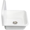 image:imageKingston Brass Gourmetier GKTA242119 Arcticstone 24 in Solid Surface Farmhouse Kitchen Sink with Backsplash Matte WhiteMatte White