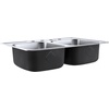 image:imageKingston Brass Gourmetier GKTD33228 Studio SelfRimming Double Bowl Kitchen Sink 33Inch L x 22Inch W x 8Inch H Brushed Stainless SteelGKTD33228