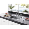 image:imageKingston Brass Gourmetier GKTS2522 22 Gauge 4 Holes SelfRimming Single Basin Stainless Steel Kitchen Sink Brushed Stainless SteelBrushed