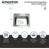 image:imageKingston Brass Gourmetier GKTS2522 22 Gauge 4 Holes SelfRimming Single Basin Stainless Steel Kitchen Sink Brushed Stainless SteelBrushed