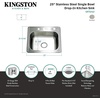 image:imageKingston Brass Gourmetier GKTS2522 22 Gauge 4 Holes SelfRimming Single Basin Stainless Steel Kitchen Sink Brushed Stainless SteelBrushed