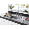image:imageKingston Brass Gourmetier GKTS25228 Studio Self Rimming Single Bowl Sink 25Inch L  22Inch W  8Inch H Brushed Stainless SteelGKTS25228