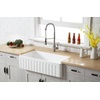 image:imageKingston Brass Gourmetier KGKFA361810BC 36Inch x 18Inch Single Bowl ApronFront Farmhouse Kitchen Sink with Drain Matte WhiteBrushedMatte White