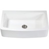 image:imageKingston Brass Gourmetier KGKFA361810BC 36Inch x 18Inch Single Bowl ApronFront Farmhouse Kitchen Sink with Drain Matte WhiteBrushedMatte White