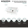 image:imageKingston Brass Gourmetier KGKFA361810BC 36Inch x 18Inch Single Bowl ApronFront Farmhouse Kitchen Sink with Drain Matte WhiteBrushedMatte White