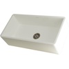 image:imageKingston Brass Gourmetier KGKFA361810BC 36Inch x 18Inch Single Bowl ApronFront Farmhouse Kitchen Sink with Drain Matte WhiteBrushedMatte White