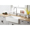 image:imageKingston Brass Gourmetier KGKFA361810BC 36Inch x 18Inch Single Bowl ApronFront Farmhouse Kitchen Sink with Drain Matte WhiteBrushedMatte White