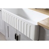 image:imageKingston Brass Gourmetier KGKFA361810BC 36Inch x 18Inch Single Bowl ApronFront Farmhouse Kitchen Sink with Drain Matte WhiteBrushedMatte White