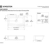 image:imageKingston Brass Gourmetier KGKFA361810BC 36Inch x 18Inch Single Bowl ApronFront Farmhouse Kitchen Sink with Drain Matte WhiteBrushedMatte White