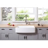 image:imageKingston Brass Gourmetier KGKFA361810BC 36Inch x 18Inch Single Bowl ApronFront Farmhouse Kitchen Sink with Drain Matte WhiteBrushedMatte White