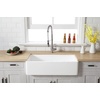 image:imageKingston Brass Gourmetier KGKFA361810BC 36Inch x 18Inch Single Bowl ApronFront Farmhouse Kitchen Sink with Drain Matte WhiteBrushedMatte White
